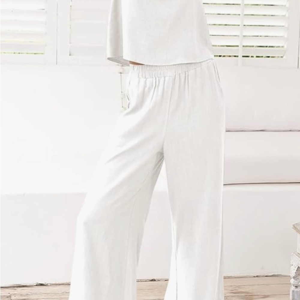 Matching Lounge White Women's Set-Size S - Picture 2 of 5